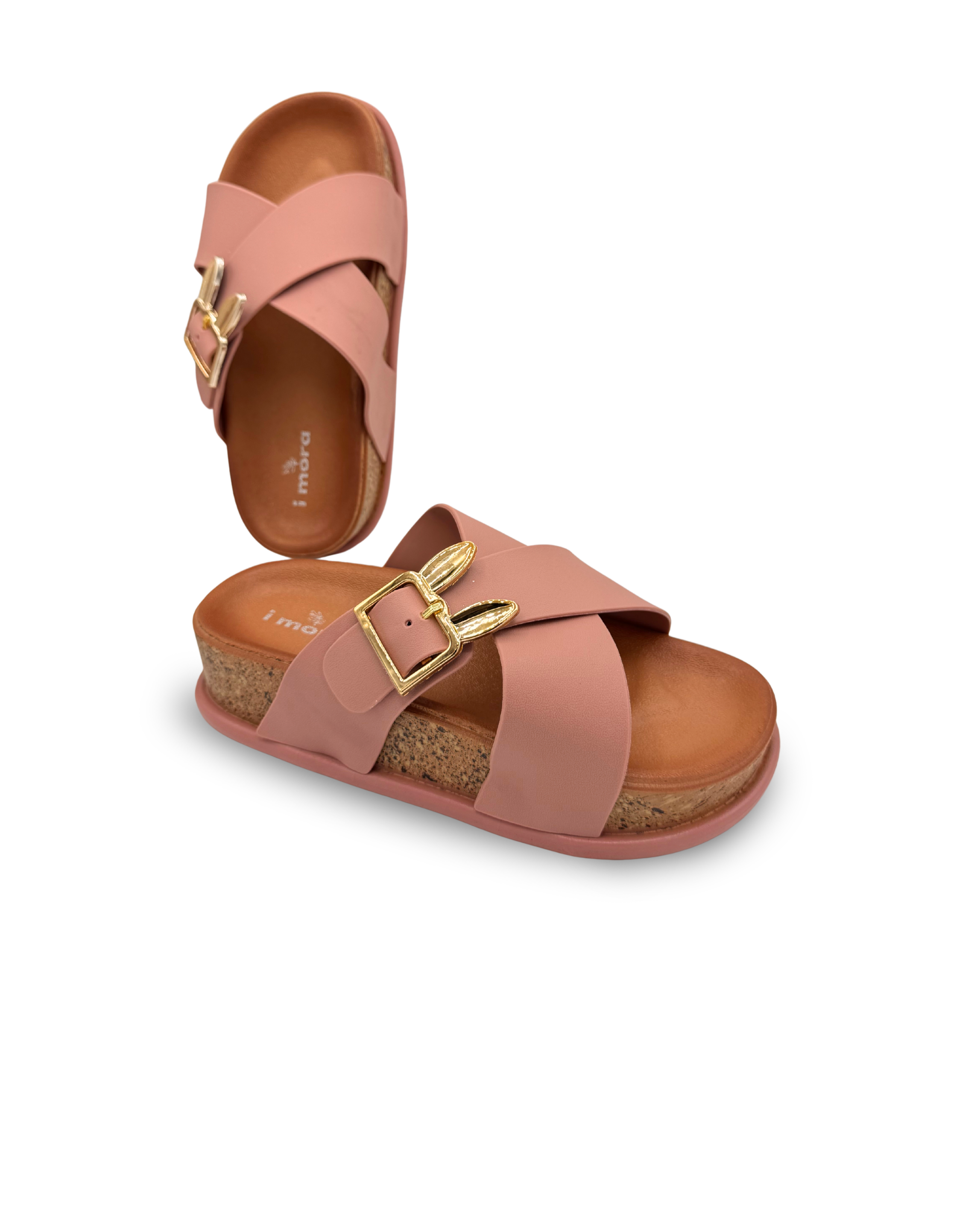 Buckle Footbed Slides - 81211