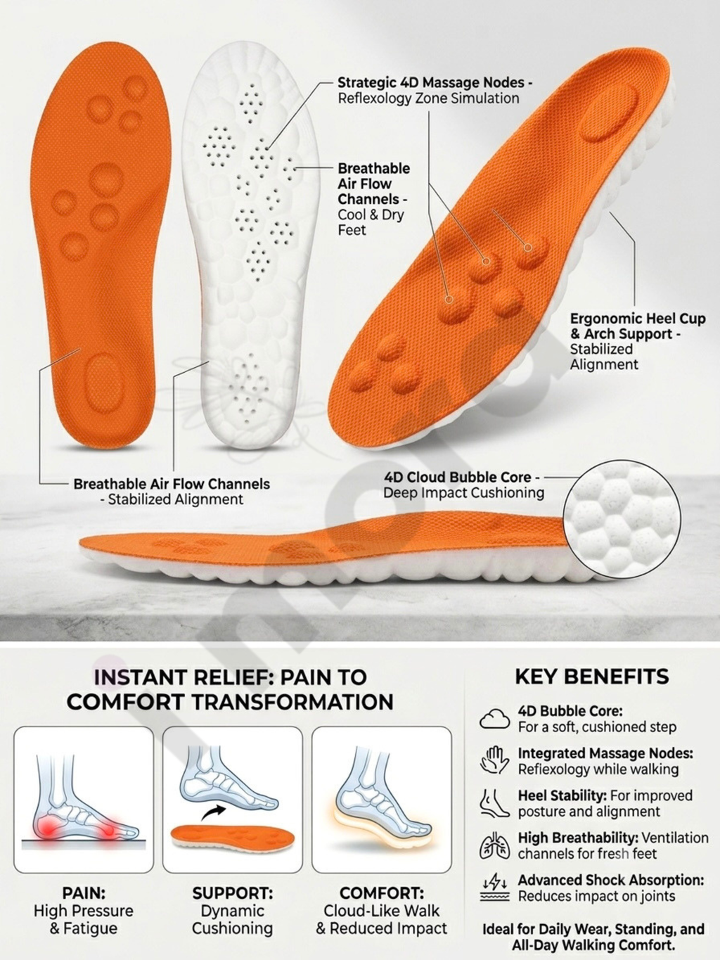 4D Massage Cloud Therapy Insole