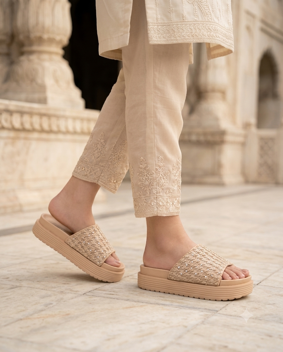 Embroidered Slides - 2501