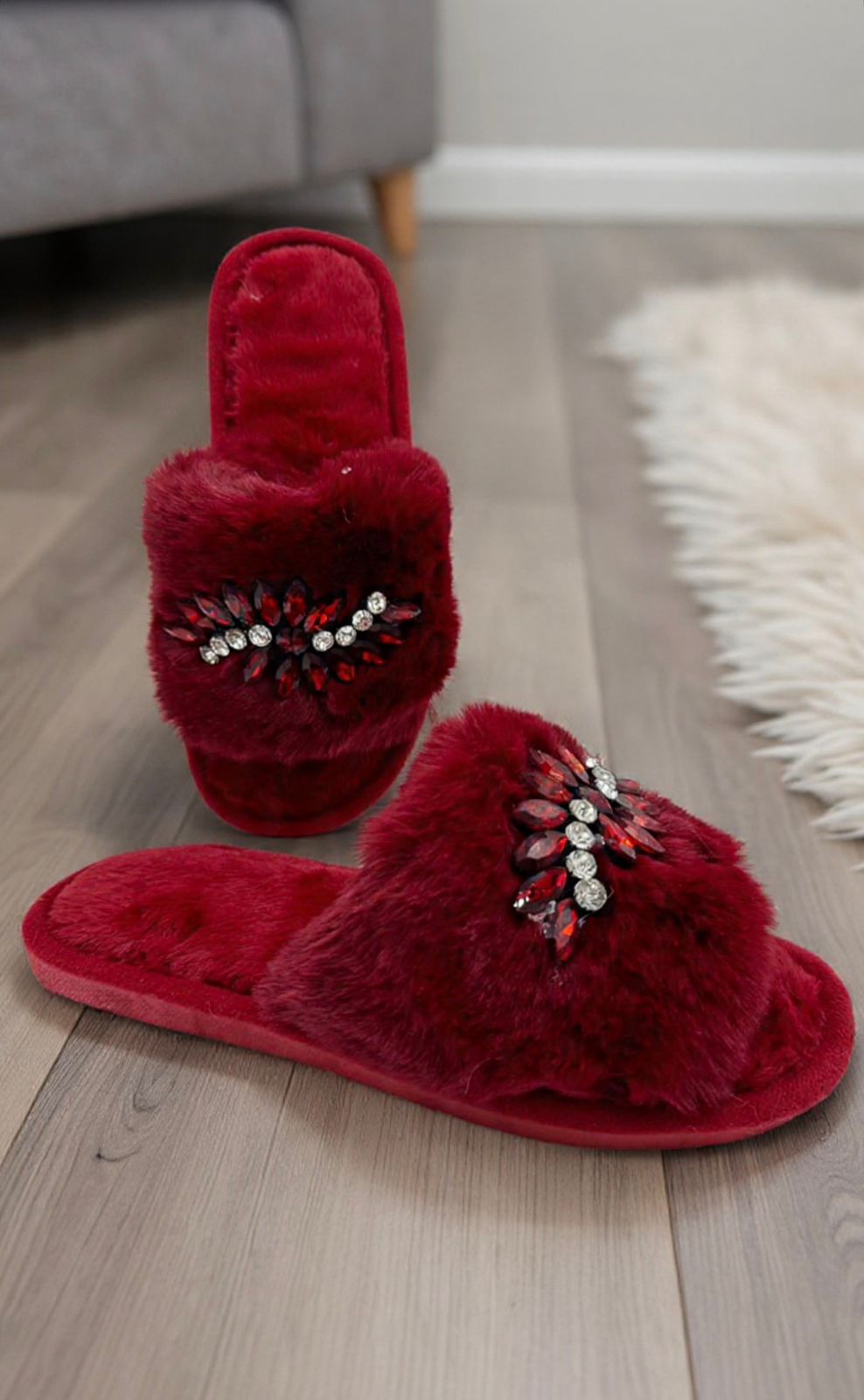 Multi Diamond Open Furr Slides