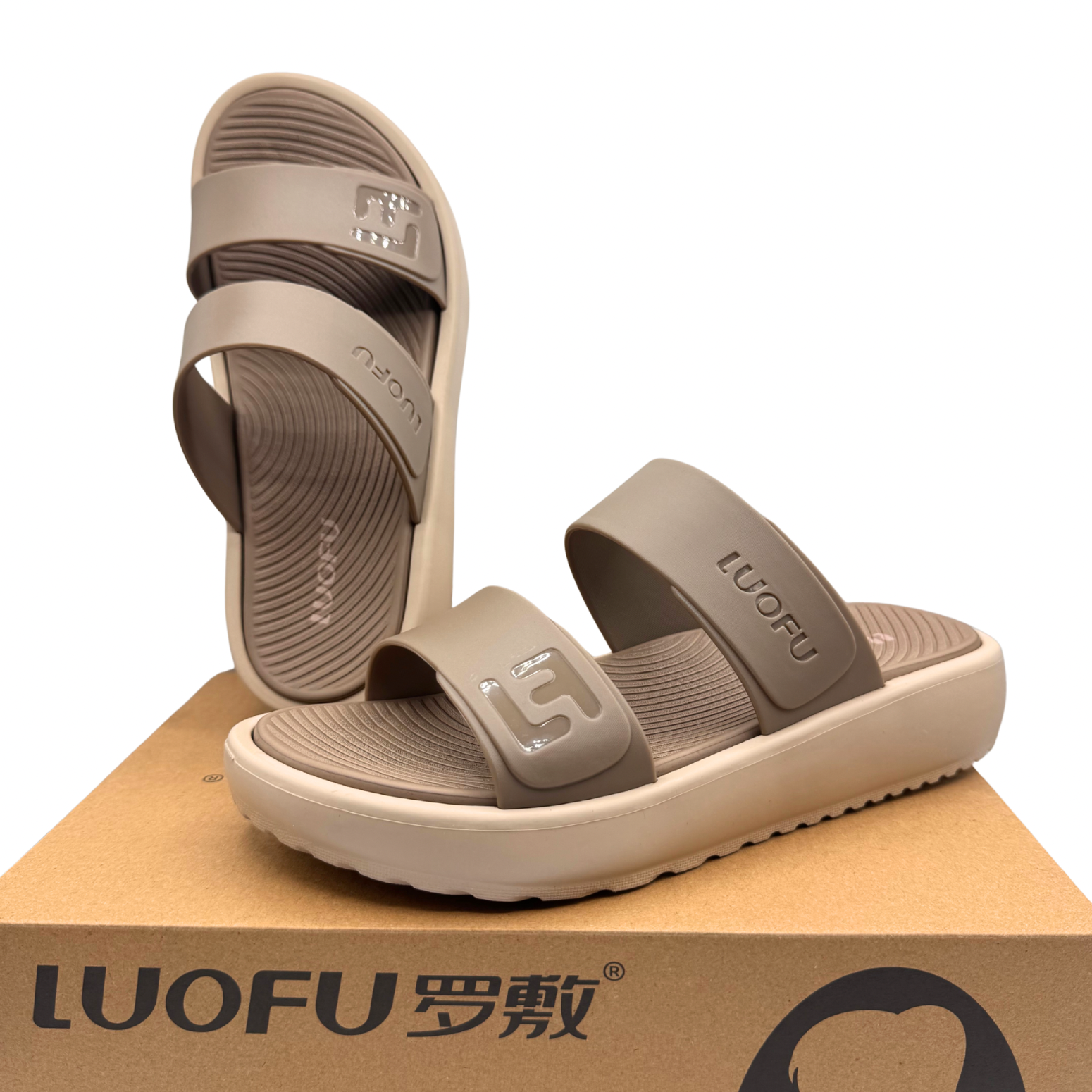 Luofu Dual Strap Ultra Soft Cushioned Sandals