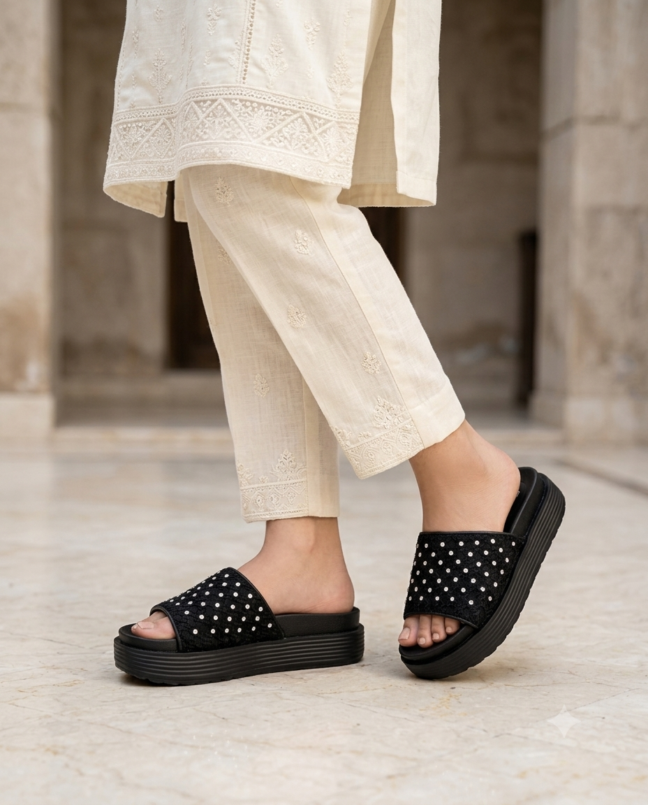 Embroidered Slides - 2501