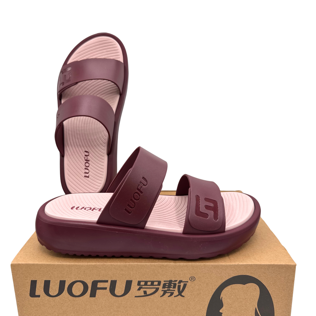Luofu Dual Strap Ultra Soft Cushioned Sandals - E7229