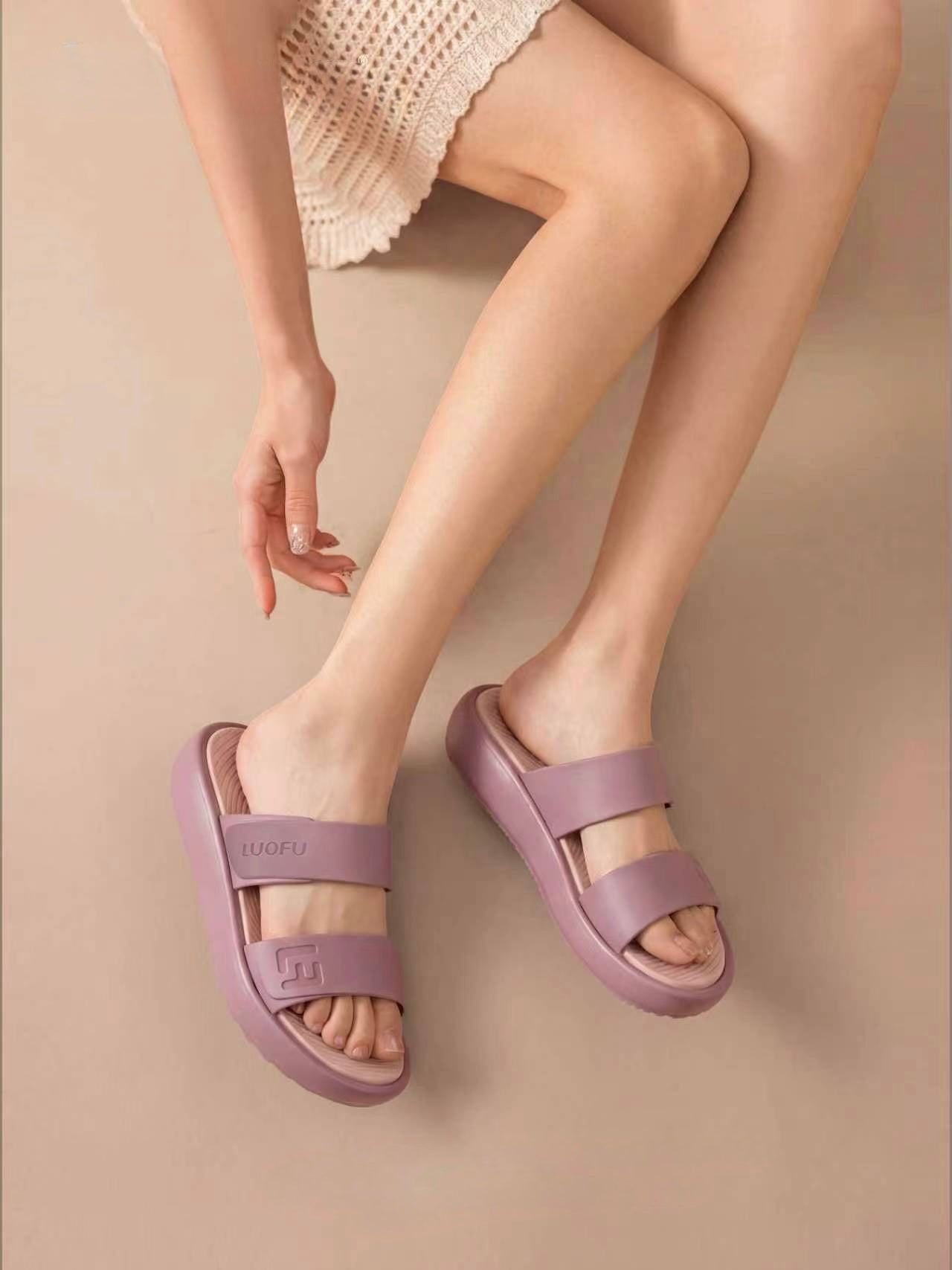 Luofu Dual Strap Ultra Soft Cushioned Sandals