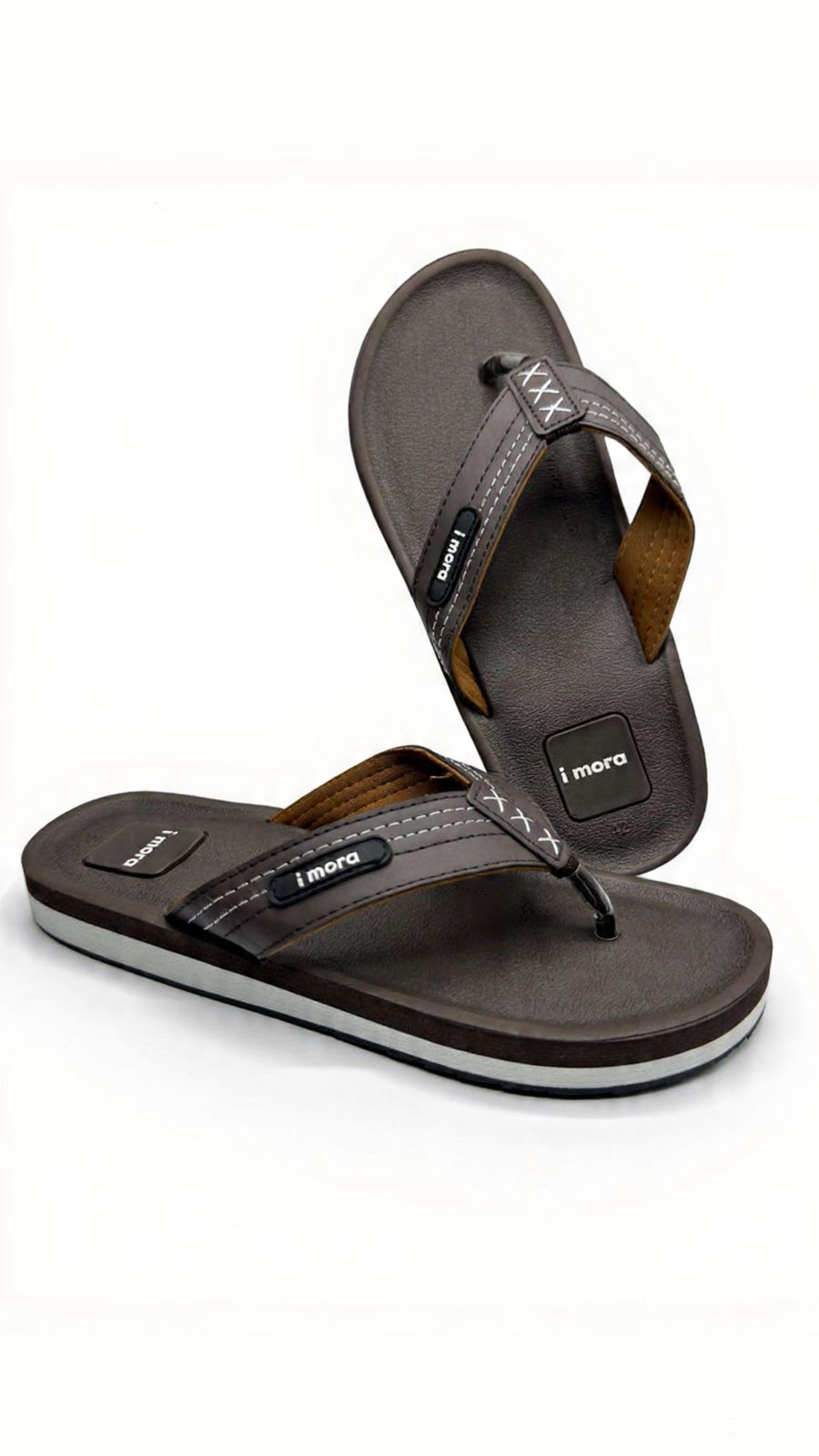 Cross- Striped Mens Casual Slippers